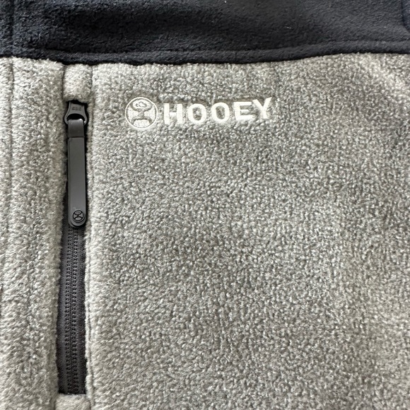 Mens Hooey XL Vest Grey and Black Fleece - Picture 3 of 8